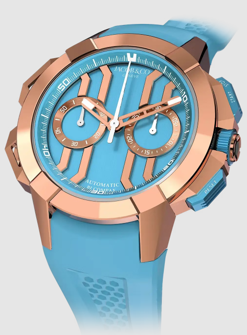 (image for) Jacob & Co epic x chrono 44mm ROSE GOLD (LIGHT BLUE) EC430.43.AE.AA.A Replica watch